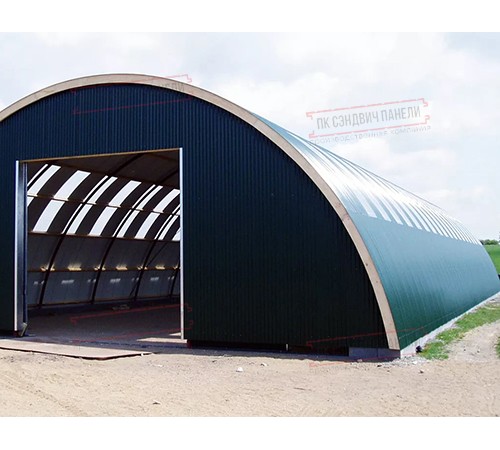 Монтаж арочного профнастила